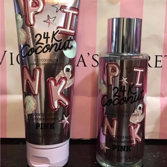 24k Coconut Pink Body Mist Coconut Victorias Secret PINK 24K